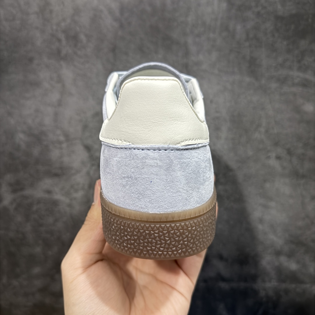 【纯原】Adidas Handball Spezial 阿迪达斯经典款牛皮复古休闲板鞋 蓝白生胶 KI5