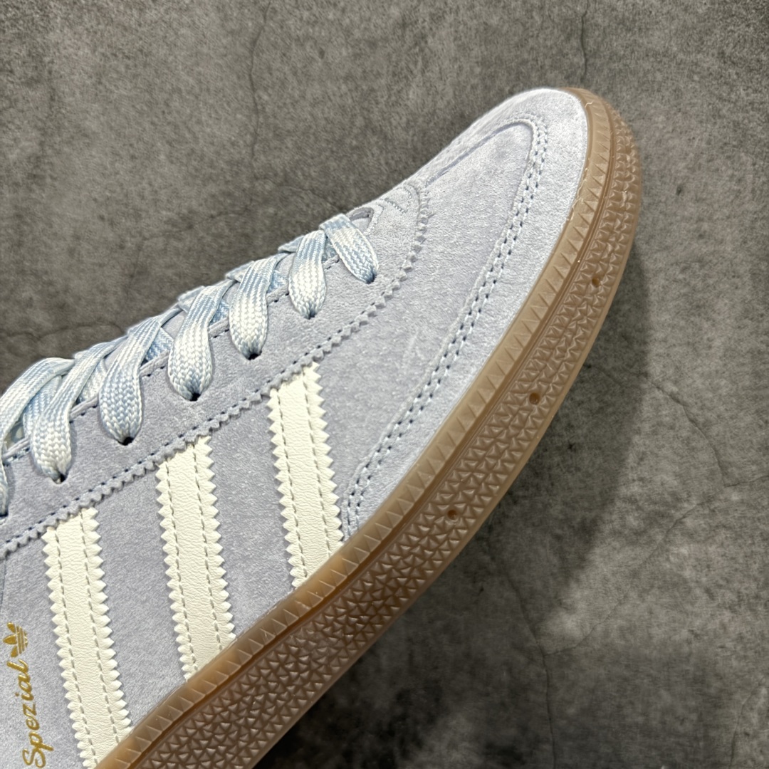 【纯原】Adidas Handball Spezial 阿迪达斯经典款牛皮复古休闲板鞋 蓝白生胶 KI5