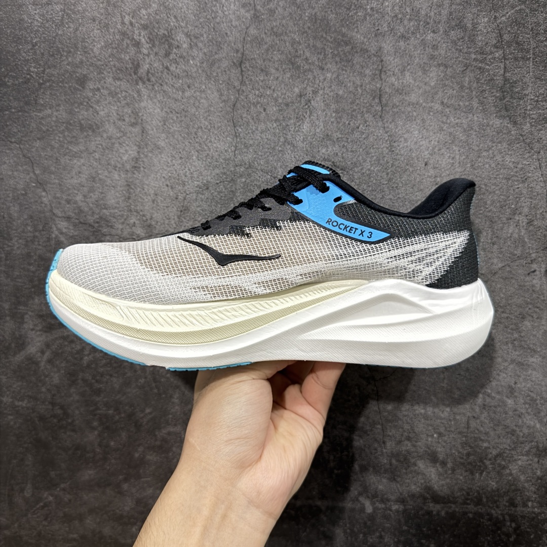 【顶级真碳版】HOKA U Rocket X 3 新一代旗舰竞速运动跑鞋 中底全掌碳板 泡棉科技超软弹效