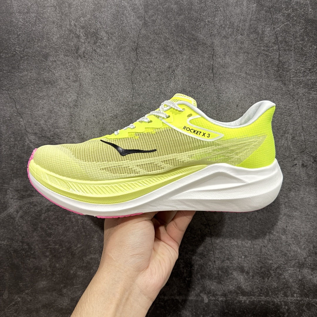 【顶级真碳版】HOKA U Rocket X 3 新一代旗舰竞速运动跑鞋 中底全掌碳板 泡棉科技超软弹效