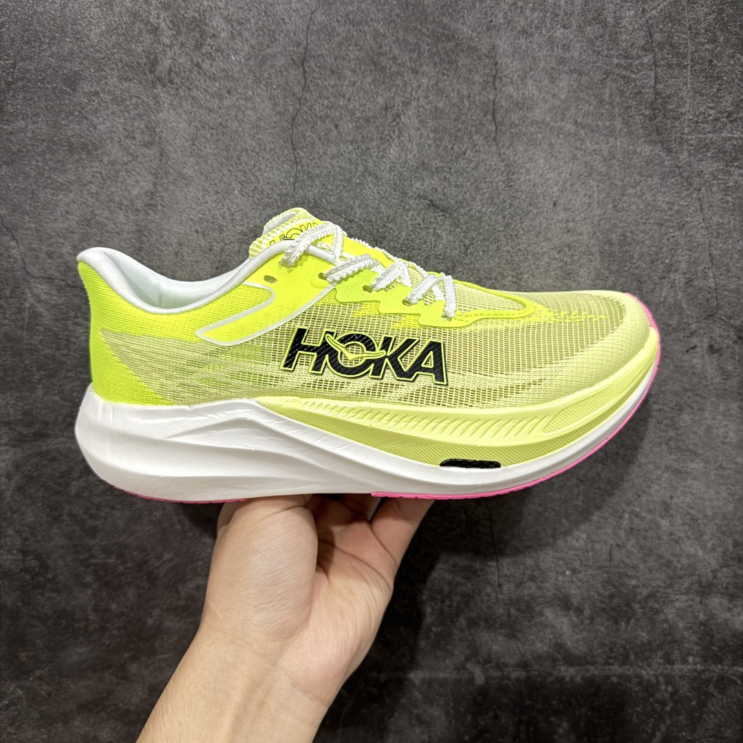 【顶级真碳版】HOKA U Rocket X 3 新一代旗舰竞速运动跑鞋 中底全掌碳板 泡棉科技超软弹效
