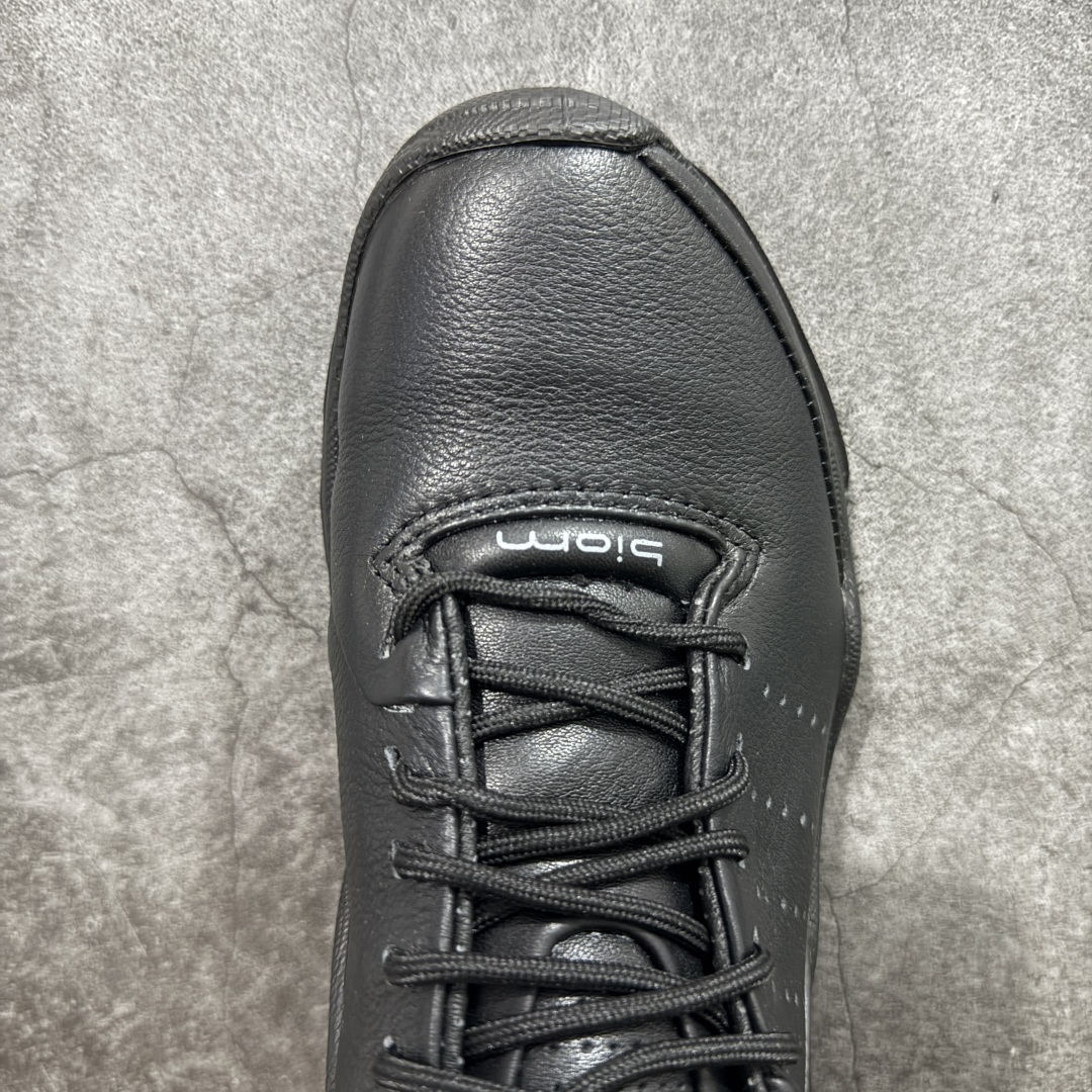 图片[5]-【渠道版】Ecco爱步健步系列牛皮透气低帮休闲运动鞋 15周年限定 纯黑色 渠道正单 非市场流通版本 配件齐全同步官方 配置全部拉满 独立私模开发 非市场通用大底 可对比细节字体 卡色多次校对无任何色差 头层纳帕软皮 裁片冲孔清洁度高 版型非常正 后跟 鞋头 鞋口 鞋舌整体弧度都基本与原版没差距 定制刺绣鞋带 手提袋 配件盒 官方一致 充正无压力 官方大2k+ 这里帮您省钱 尺码：39-45-选品中心