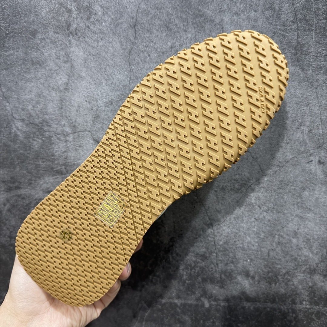 【纯原】HERMES爱马仕 Jet 皮革 圆头系带 德训鞋 低帮 生活休闲鞋白皮生胶佛山知名大厂出品 情