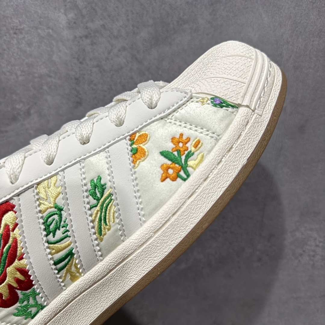 【纯原】Adidas Originals Superstar II 花卉图案贝壳头休闲板鞋 独家控货 平
