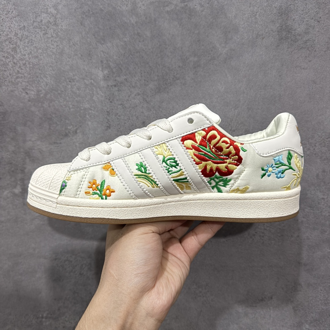 【纯原】Adidas Originals Superstar II 花卉图案贝壳头休闲板鞋 独家控货 平