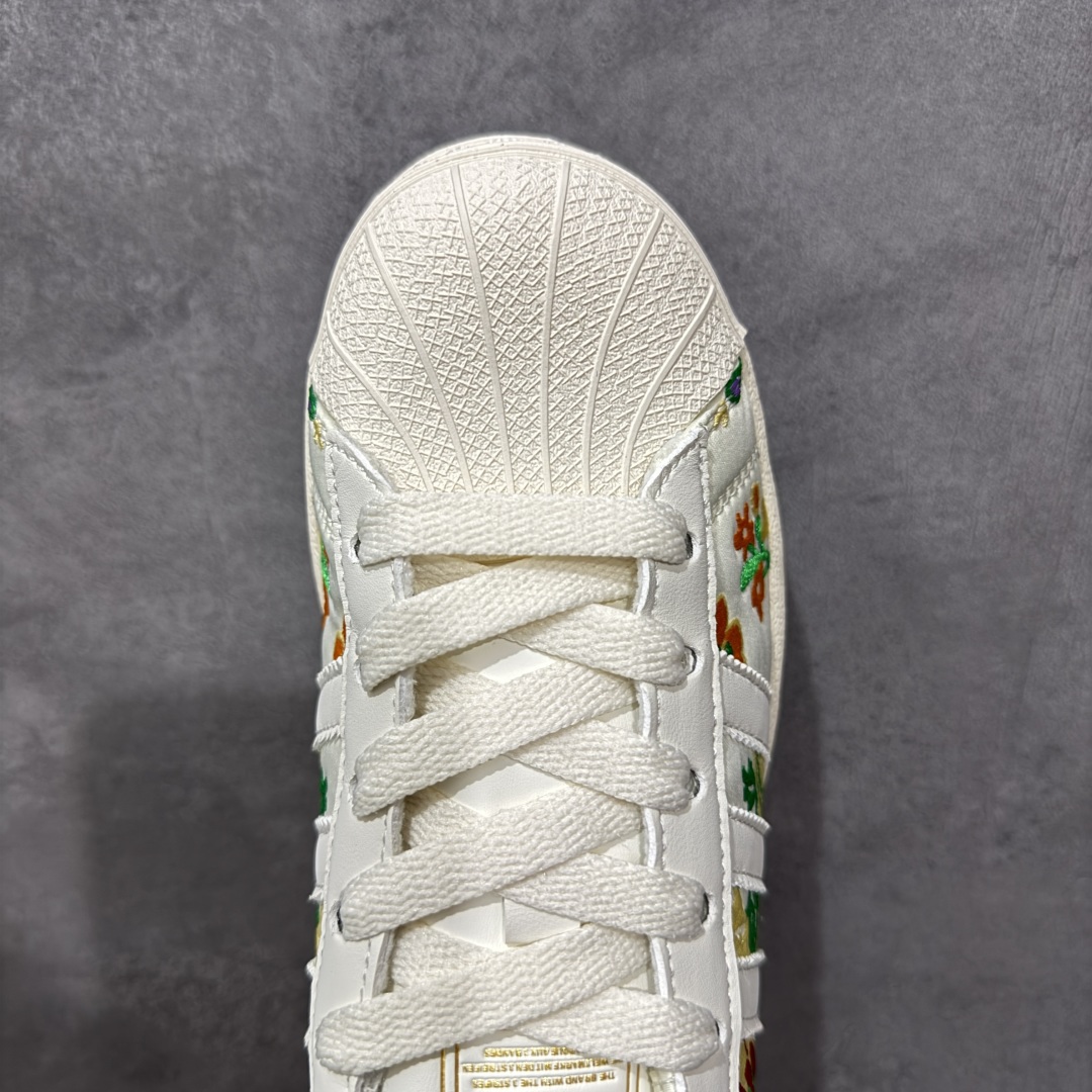 【纯原】Adidas Originals Superstar II 花卉图案贝壳头休闲板鞋 独家控货 平
