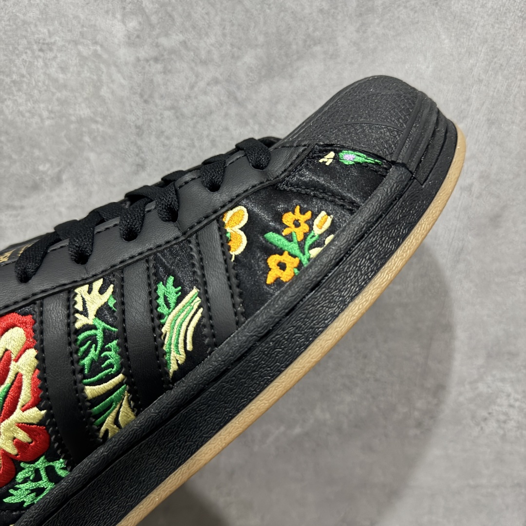 【纯原】Adidas Originals Superstar II 花卉图案贝壳头休闲板鞋 平台正单 全
