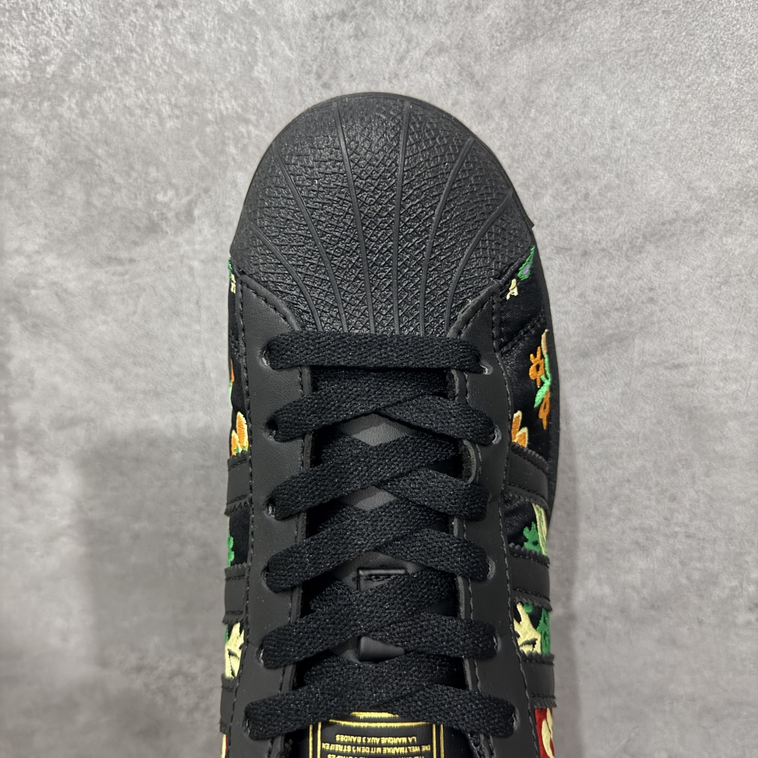 【纯原】Adidas Originals Superstar II 花卉图案贝壳头休闲板鞋 平台正单 全