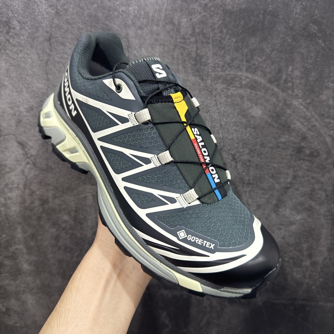 【纯原】 Salomon XT-6 Gore-Tex GTX防水款萨洛蒙复古潮流户外机能登山跑鞋 灰银