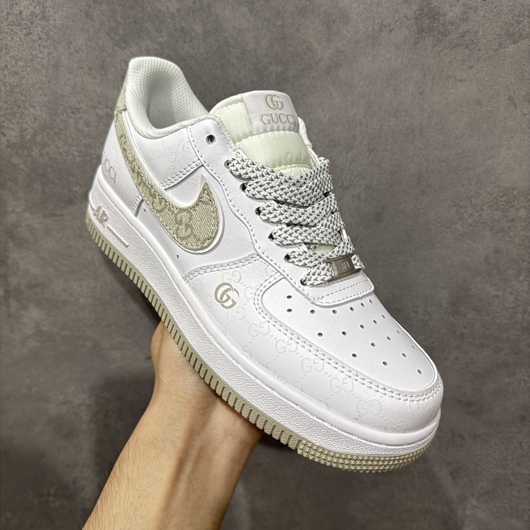 图片[3]-【定制版】Nike Air Force 1\’07 Low 古驰联名 米灰牛仔夜光 空军一号低帮休闲板鞋  #原楦头原纸板 原装鞋盒 定制五金配件 内置全掌气垫 原厂鞋底 货号：XX3168-197  尺码：36 36.5 37.5 38 38.5 39 40 40.5 41 42 42.5 43 44 44.5 45-选品中心