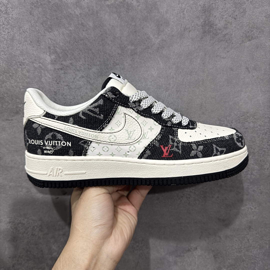 【定制版】Nike Air Force 1\'07 Low LV联名 牛仔米黑缝线 空军一号低帮休闲板鞋  #原楦头原纸板 原装鞋盒 定制五金配件 内置全掌气垫 原厂鞋底 货号:MZ9588-815  尺码:36 36.5 37.5 38 38.5 39 40 40.5 41 42 42.5 43 44 44.5 45-选品中心