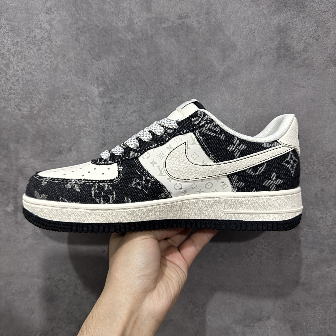 图片[2]-【定制版】Nike Air Force 1\’07 Low LV联名 牛仔米黑缝线 空军一号低帮休闲板鞋  #原楦头原纸板 原装鞋盒 定制五金配件 内置全掌气垫 原厂鞋底 货号：MZ9588-815  尺码：36 36.5 37.5 38 38.5 39 40 40.5 41 42 42.5 43 44 44.5 45-选品中心