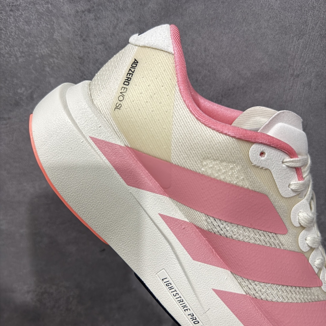 图片[7]-【公司级】Ad Adizero Evo SL 轻盈跑鞋 耐磨减震专业跑步鞋 冲向目标，一路向前，不断挑战和突破自我 无论是平时训练还是马拉松，让这款adidas跑步鞋伴你畅快开跑 兼具舒适性和结构感，搭载Lightstrike科技，为步伐注入活力 货号：JS4459 尺码：36 36.5 37 38 38.5 39 40 40.5 41 42 42.5 43 44 44.5 45 编码：FSB220230-选品中心