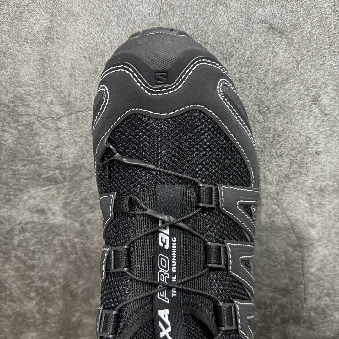 图片[5]-【S版纯原】SALOMON XA Pro 3D ADV 萨洛蒙潮流越野机能户外功能鞋 全新版本出货 性价比拉满 品质 细节 材料都是肉眼可以见！ 售前售后也是其它工厂无法匹敌！ 纯原外贸平台特供订单 耗时半年巨作 全套原纸板楦头开发 原厂特供网布配套加持 确保原汁原味 完美呈现版型 原档数据独家私模五层组合大底 男女鞋同步官方 原装Ortholite轻量化鞋垫 中底布带钢印编号 原厂TPU锁扣 进口港宝加持 后跟自然饱满 还原公司包裹性 鞋面采用SENSIFT贴合技术 全方位贴合包裹脚型 鞋跟部鞋底牵引设计 提供强大的抓地性能 更适应野外崎岖不平的道路 其3D ADVANCED CHASSIS底盘 材料轻量大化 钉齿设计更具稳定性 防护性 鞋底易磨损区运用CONTAGRIP高耐磨材料 应对城市硬质路面长距离跑考验 尺码：36 36.5 37.5 38 38.5 39 40 40.5 41 42 42.5 43 44 44.5 45-选品中心