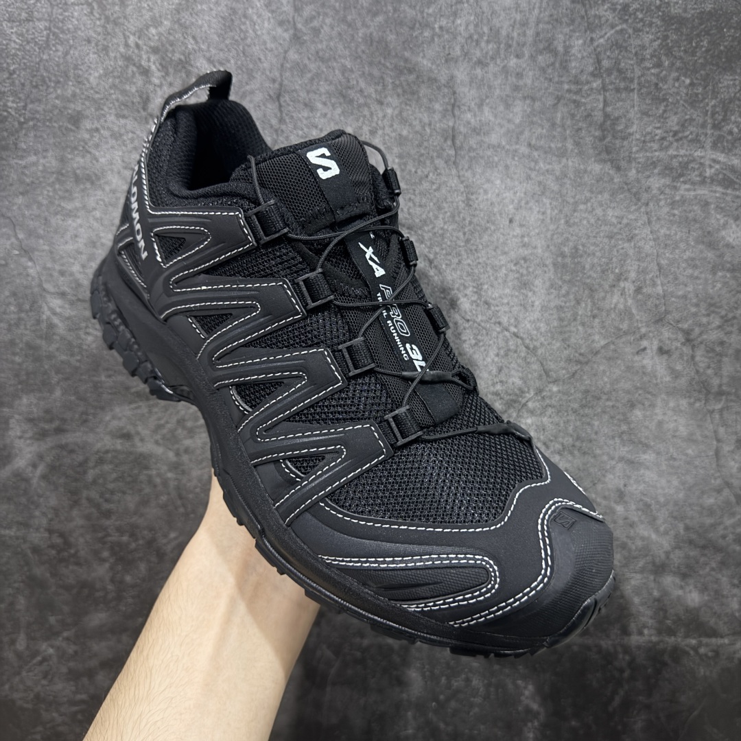 图片[3]-【S版纯原】SALOMON XA Pro 3D ADV 萨洛蒙潮流越野机能户外功能鞋 全新版本出货 性价比拉满 品质 细节 材料都是肉眼可以见！ 售前售后也是其它工厂无法匹敌！ 纯原外贸平台特供订单 耗时半年巨作 全套原纸板楦头开发 原厂特供网布配套加持 确保原汁原味 完美呈现版型 原档数据独家私模五层组合大底 男女鞋同步官方 原装Ortholite轻量化鞋垫 中底布带钢印编号 原厂TPU锁扣 进口港宝加持 后跟自然饱满 还原公司包裹性 鞋面采用SENSIFT贴合技术 全方位贴合包裹脚型 鞋跟部鞋底牵引设计 提供强大的抓地性能 更适应野外崎岖不平的道路 其3D ADVANCED CHASSIS底盘 材料轻量大化 钉齿设计更具稳定性 防护性 鞋底易磨损区运用CONTAGRIP高耐磨材料 应对城市硬质路面长距离跑考验 尺码：36 36.5 37.5 38 38.5 39 40 40.5 41 42 42.5 43 44 44.5 45-选品中心