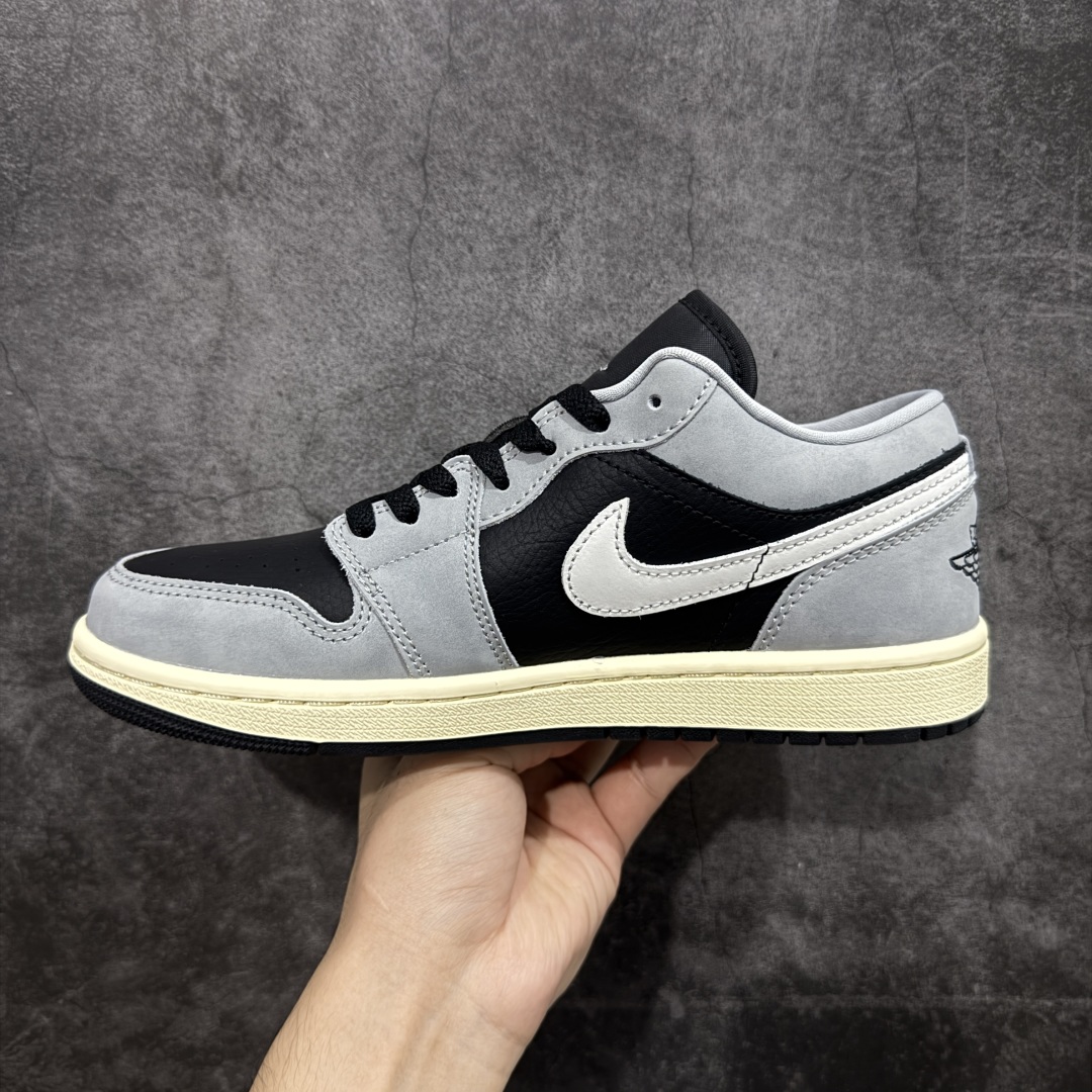 【DT纯原】Air Jordan Low AJ1 乔1灰黑白 低帮文化休闲运动板鞋 HQ2010-012