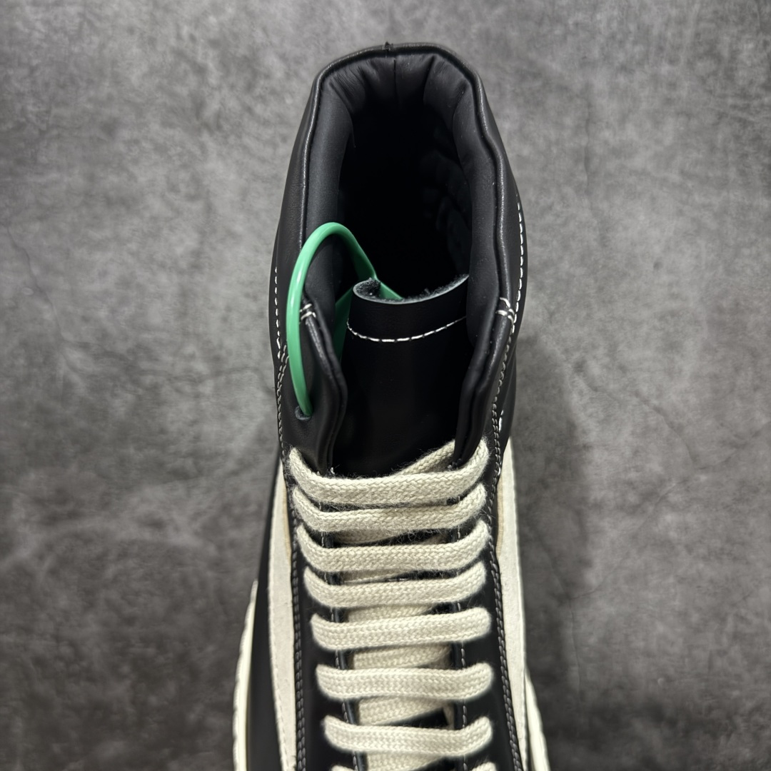 480 莞顶渠道 瑞克 欧文斯Rick owens 主线 经典西瓜头 RO低帮鹤黑色皮面高帮