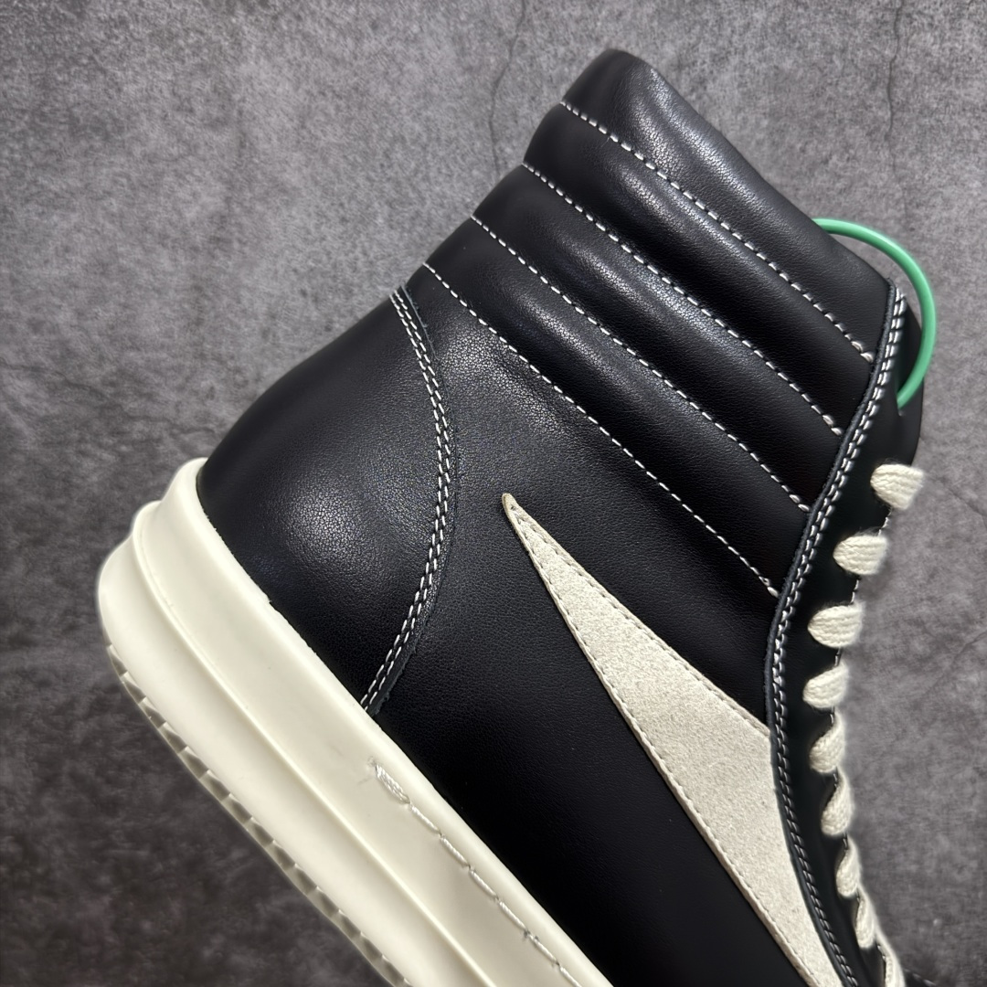 480 莞顶渠道 瑞克 欧文斯Rick owens 主线 经典西瓜头 RO低帮鹤黑色皮面高帮