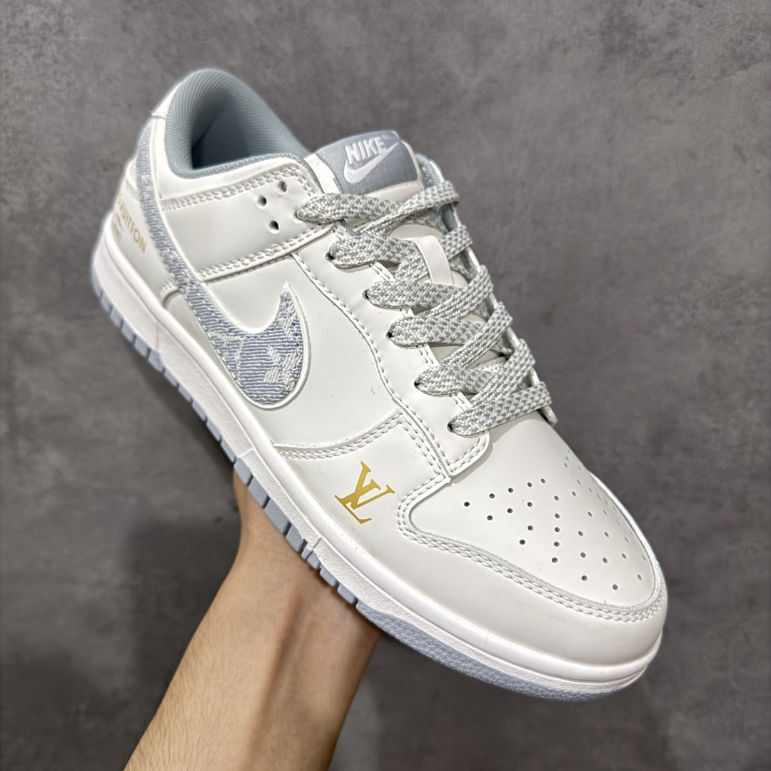Nike SB Dunk Low“LV联名——灰牛仔勾” 周年高端定制 低帮休闲板鞋 CS1688-126