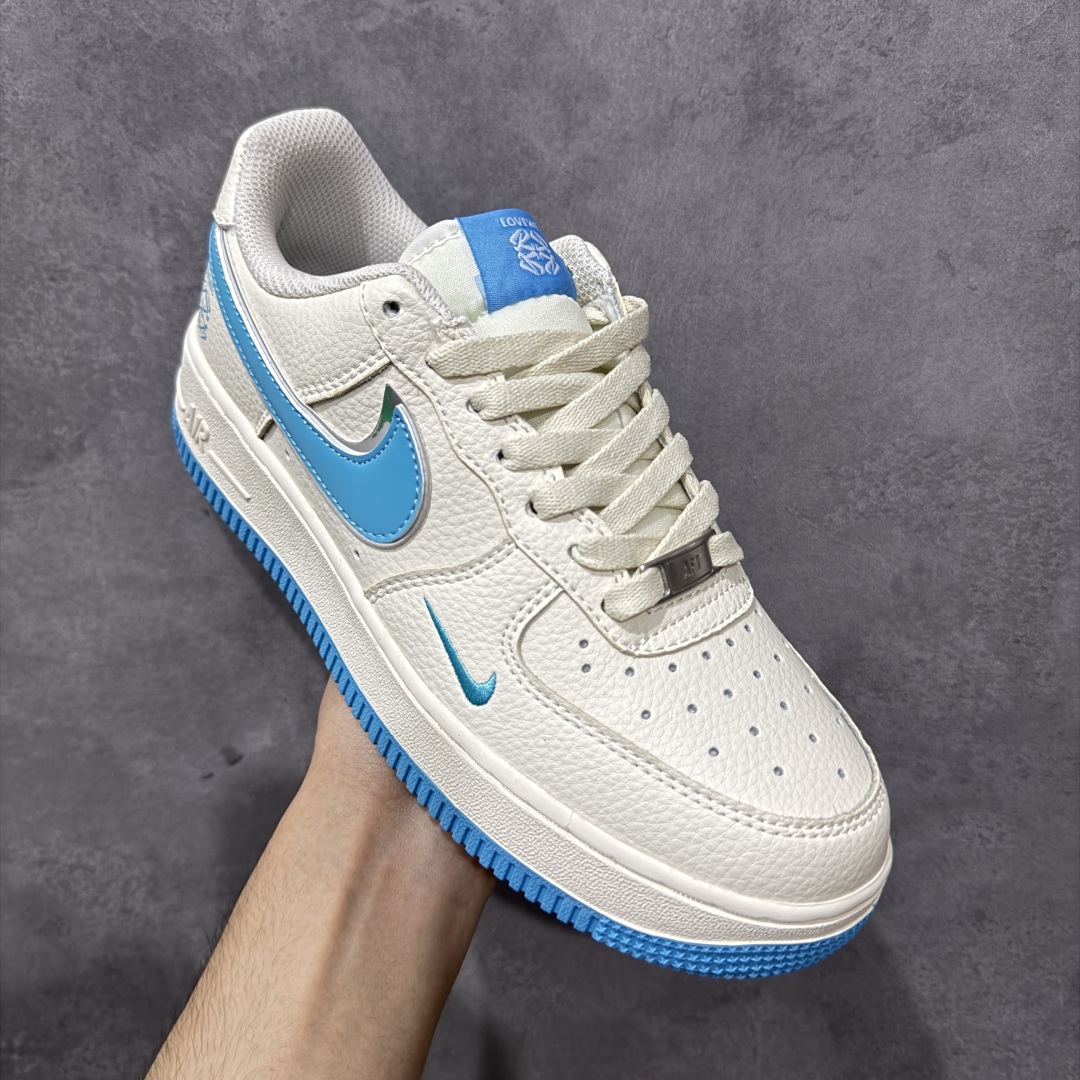 图片[3]-【定制版】NIke Air Force 1 \’07 Low “罗意威联名-冰川蓝”空军一号 低帮 运动休闲鞋 折边针车 工艺难度大 原楦头原纸板 原装鞋盒 定制五金配件 内置全掌气垫 原厂鞋底 货号：BZ6880-106 尺码：36 36.5 37.5 38 38.5 39 40 40.5 41 42 42.5 43 44 44.5 45 编码：HXSA310320-选品中心