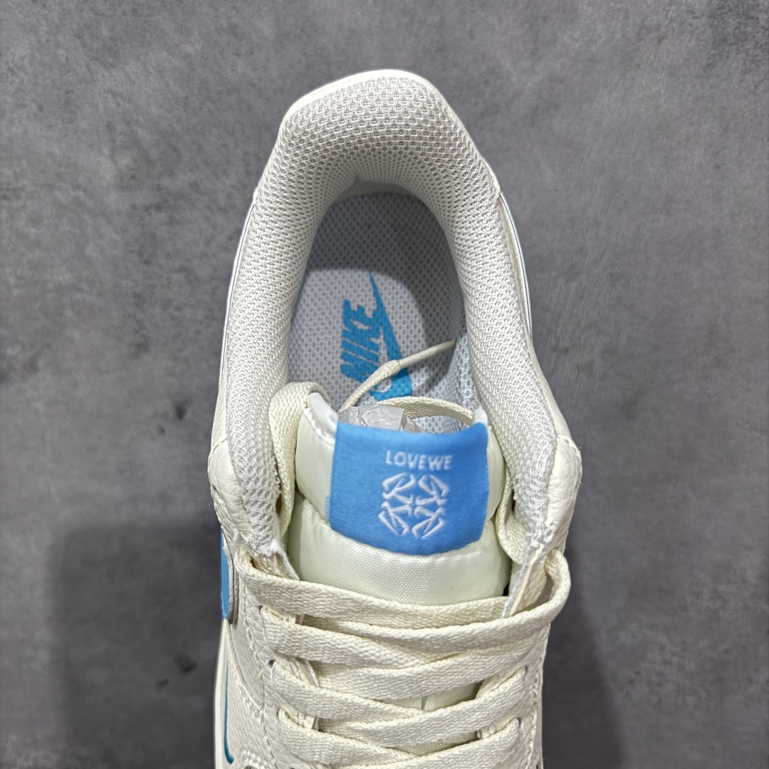 图片[8]-【定制版】NIke Air Force 1 \’07 Low “罗意威联名-冰川蓝”空军一号 低帮 运动休闲鞋 折边针车 工艺难度大 原楦头原纸板 原装鞋盒 定制五金配件 内置全掌气垫 原厂鞋底 货号：BZ6880-106 尺码：36 36.5 37.5 38 38.5 39 40 40.5 41 42 42.5 43 44 44.5 45 编码：HXSA310320-选品中心