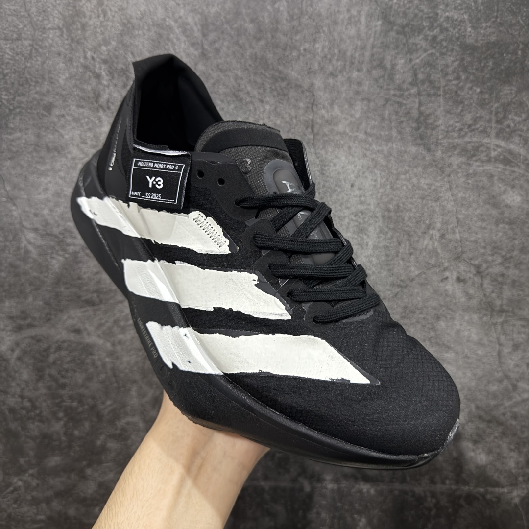 【纯原真碳版】Y-3 Adizero Adios Pro 4 时尚简约舒适潮流 织物耐磨低帮跑步鞋 JR