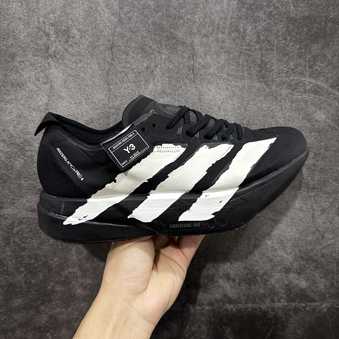 【纯原真碳版】Y-3 Adizero Adios Pro 4 时尚简约舒适潮流 织物耐磨低帮跑步鞋 JR
