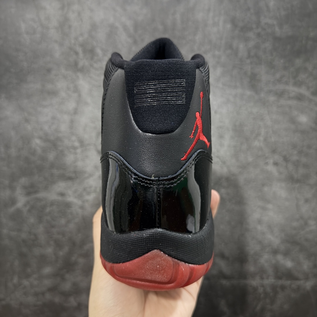 【纯原】Air Jordan AJ11 Retro 新黑红 -326原楦原档案数据开模打造 原厂中底拉帮
