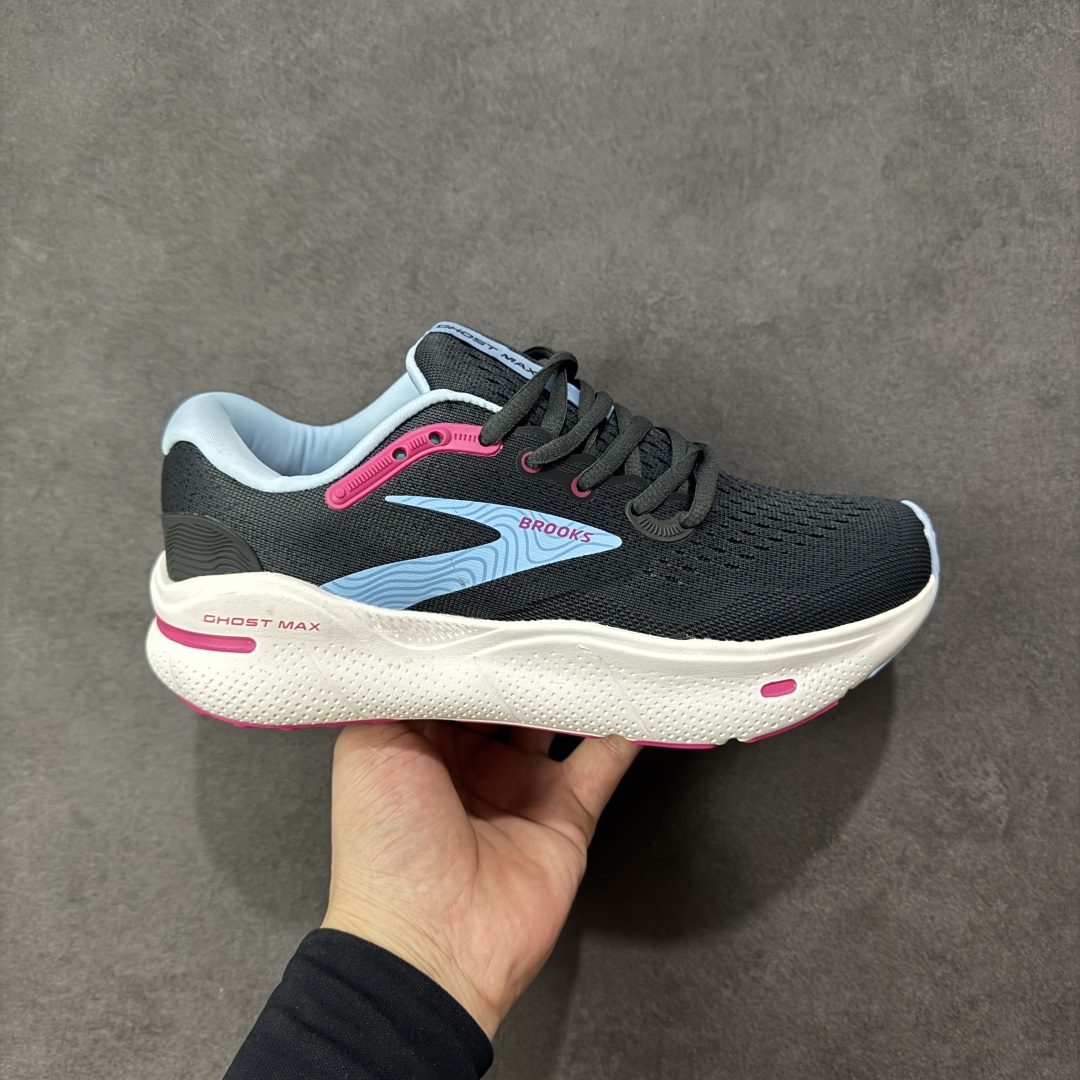 【H11版】Brooks Ghost Max 布鲁克斯 透气缓震支撑休闲运动慢跑鞋 采用改进工程空气网眼组合热熔工艺 鞋面材质密度泡棉缓震系统 中底外置防滑耐磨橡胶底片 回归个性化跑姿 尺码:40 41 42 43 44 45-选品中心