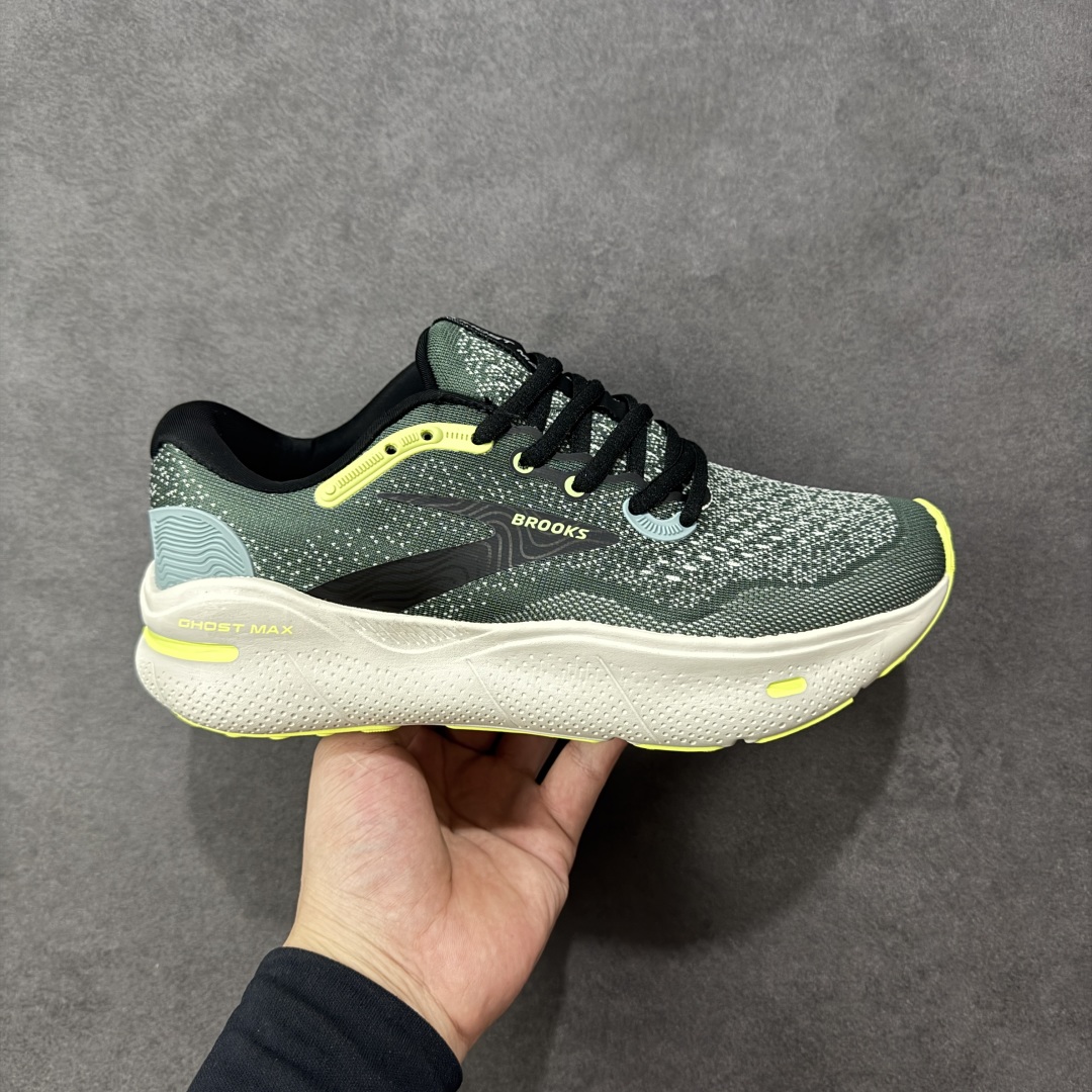 【H11版】Brooks Ghost Max 布鲁克斯 透气缓震支撑休闲运动慢跑鞋 采用改进工程空气网眼组合热熔工艺 鞋面材质密度泡棉缓震系统 中底外置防滑耐磨橡胶底片 回归个性化跑姿 尺码:40 41 42 43 44 45-选品中心