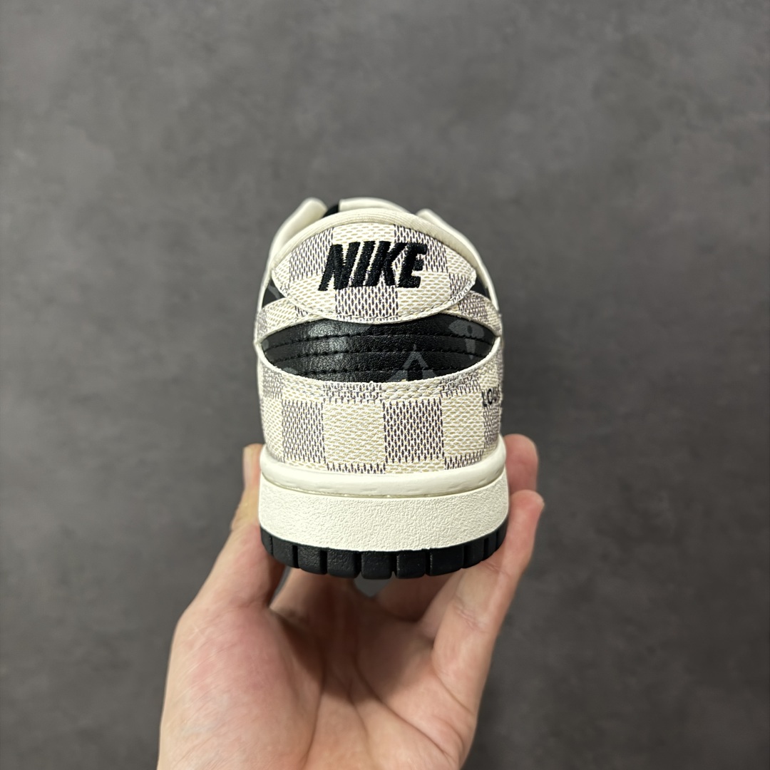 【纯原】Nike SB Dunk Low“LV联名——格纹雾灰” 高端定制 低帮休闲板鞋 定制鞋盒 大厂