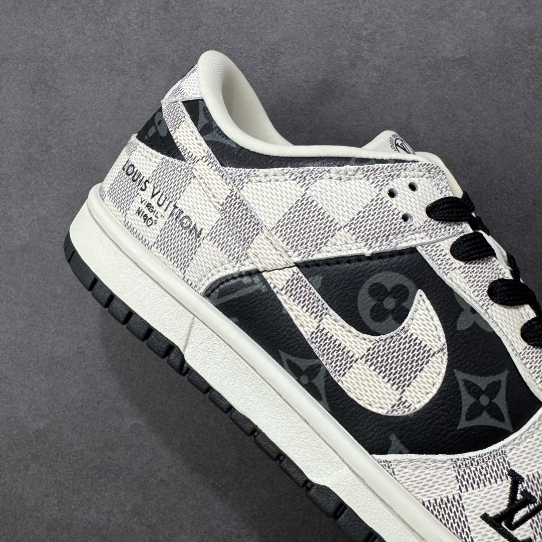 【纯原】Nike SB Dunk Low“LV联名——格纹雾灰” 高端定制 低帮休闲板鞋 定制鞋盒 大厂