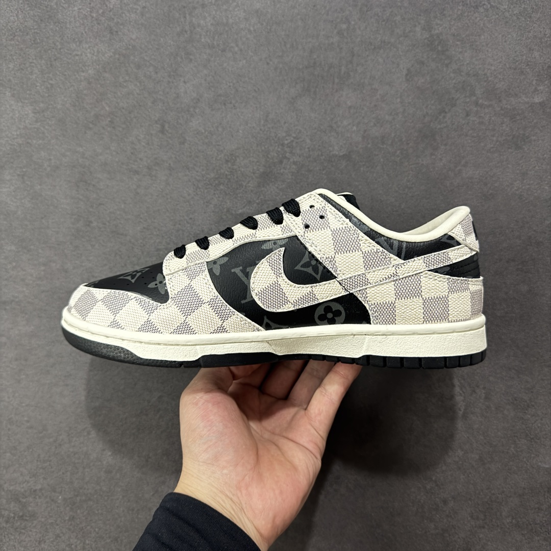 【纯原】Nike SB Dunk Low“LV联名——格纹雾灰” 高端定制 低帮休闲板鞋 定制鞋盒 大厂