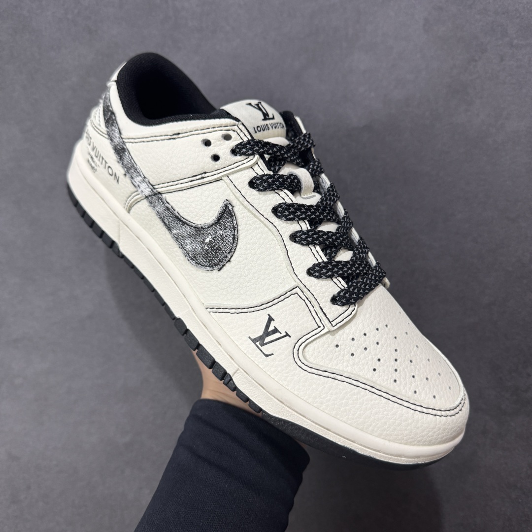 【纯原】Nike SB Dunk Low LV联名 米黑牛仔勾 周年高端定制 低帮休闲板鞋#定制鞋盒 大