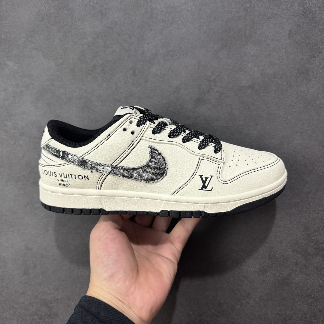【纯原】Nike SB Dunk Low LV联名 米黑牛仔勾 周年高端定制 低帮休闲板鞋#定制鞋盒 大