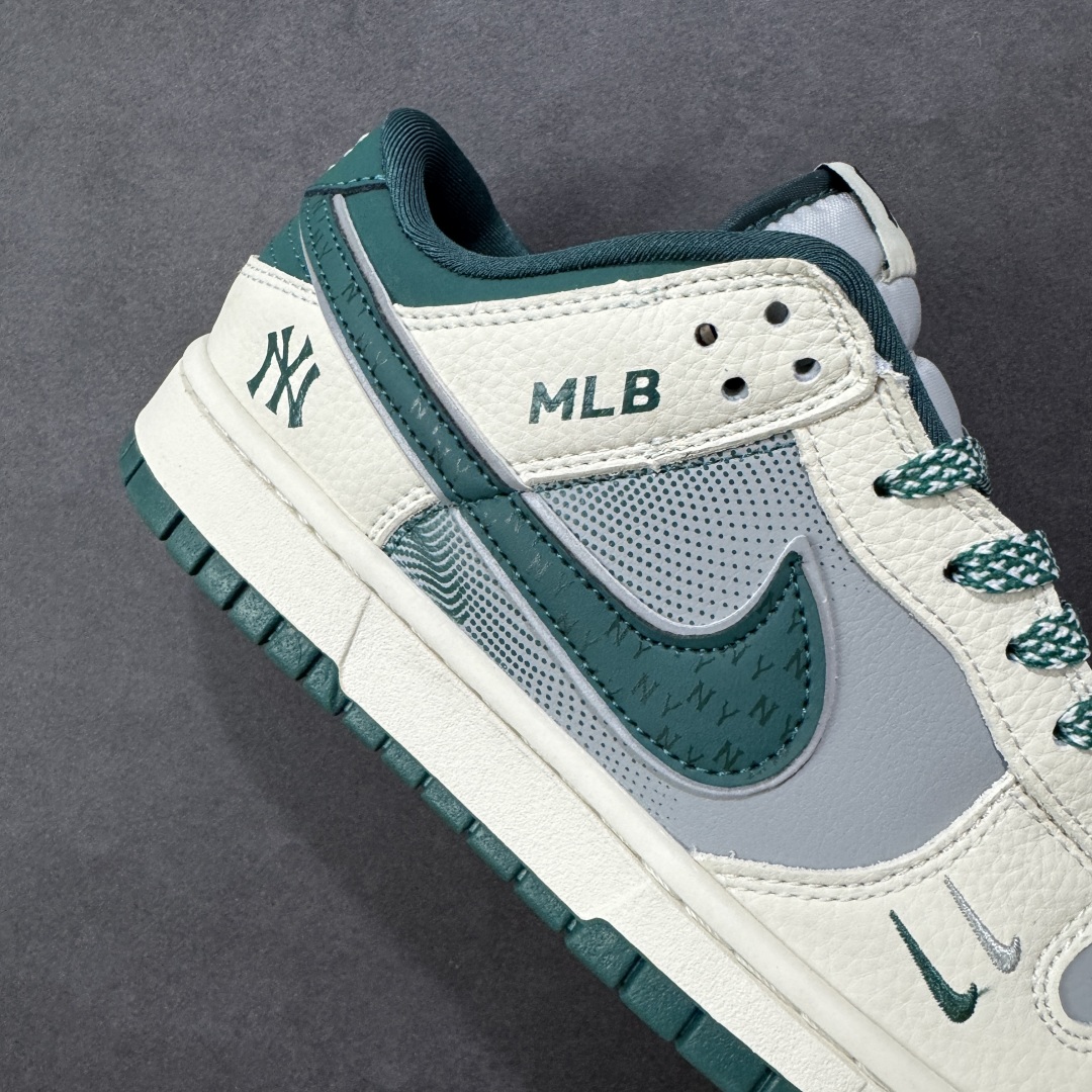 【纯原】Nike SB Dunk Low “MLB联名——米灰绿小双勾” 高端定制 低帮休闲板鞋 定制鞋