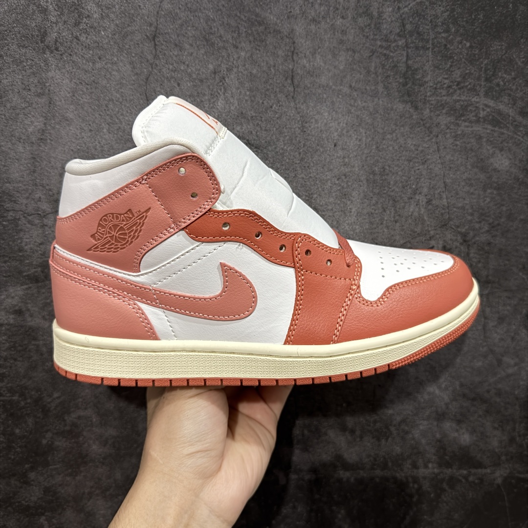 Air Jordan AJ1 Mid 中帮 粉白 BQ6472-180终端优势供应 市面中低帮最具代表性