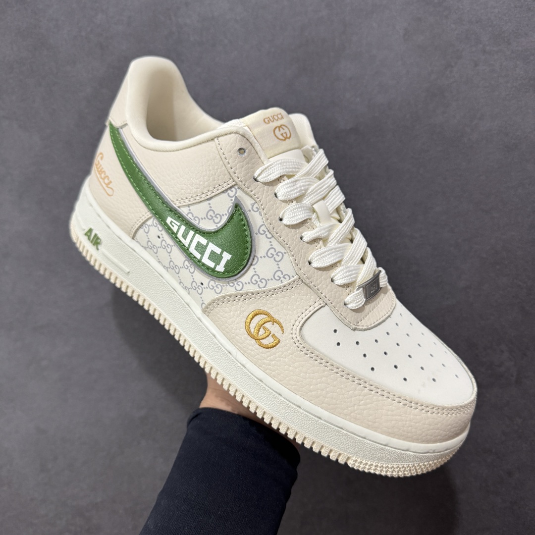 【纯原】Nike Air Force 1'07 Low 古驰联名 白棕绿 空军一号低帮休闲板鞋#原楦头原