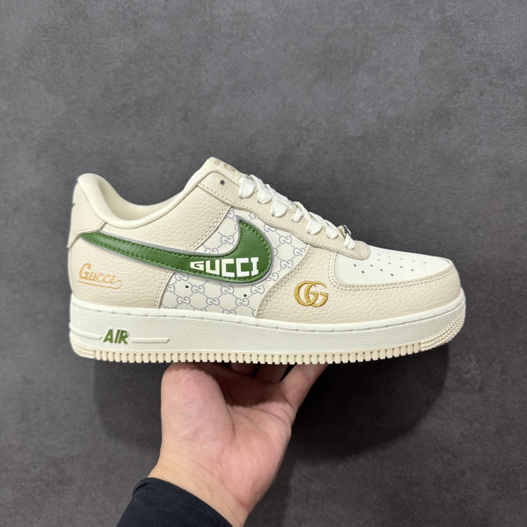 【纯原】Nike Air Force 1'07 Low 古驰联名 白棕绿 空军一号低帮休闲板鞋#原楦头原