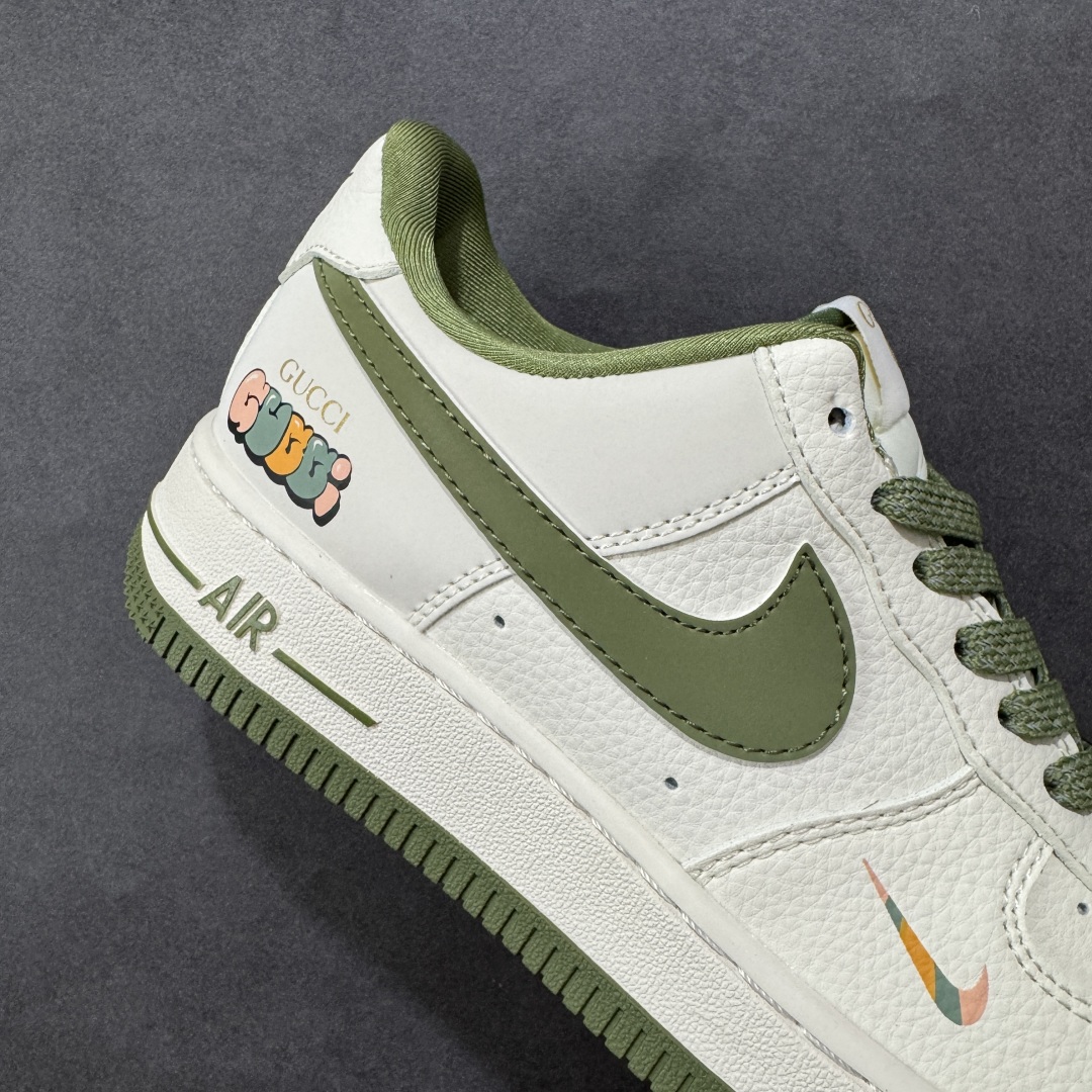 【纯原】Nike Air Force 1'07 Low 古驰联名 米军绿多彩 空军一号低帮休闲板鞋#原楦