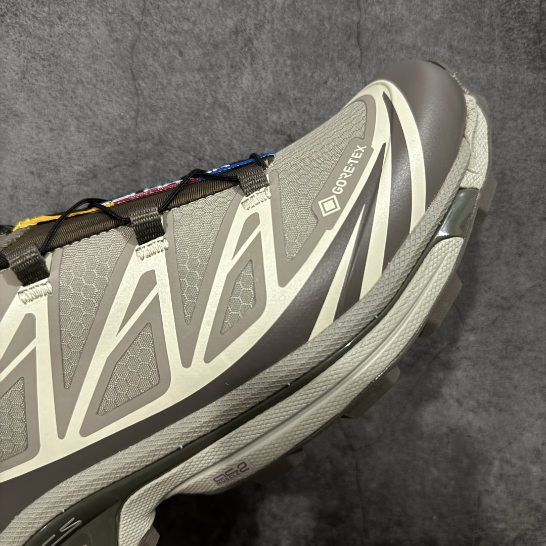 【巅峰防水版】 Salomon XT-6 Gore-Tex防水款萨洛蒙复古潮流户外机能登山跑鞋 浅棕色