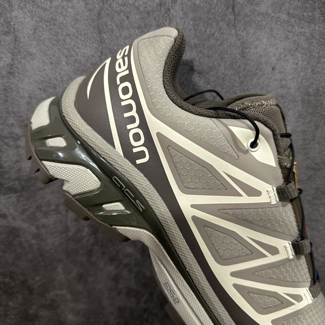 【巅峰防水版】 Salomon XT-6 Gore-Tex防水款萨洛蒙复古潮流户外机能登山跑鞋 浅棕色