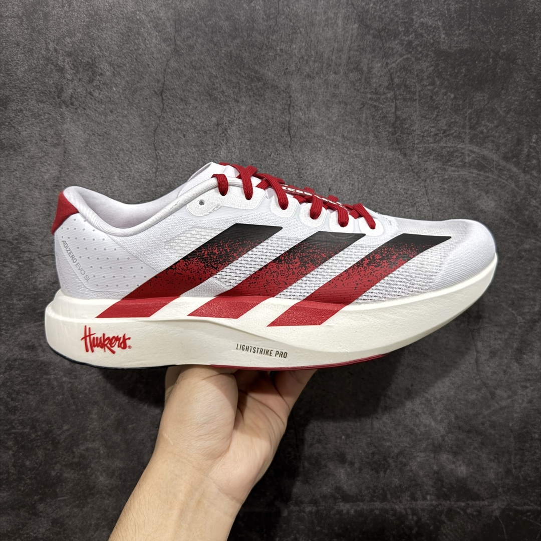 【PK版】AD Adizero Evo SL M 白红零度系列马拉松轻量竞速运动跑鞋 JQ4576原材料