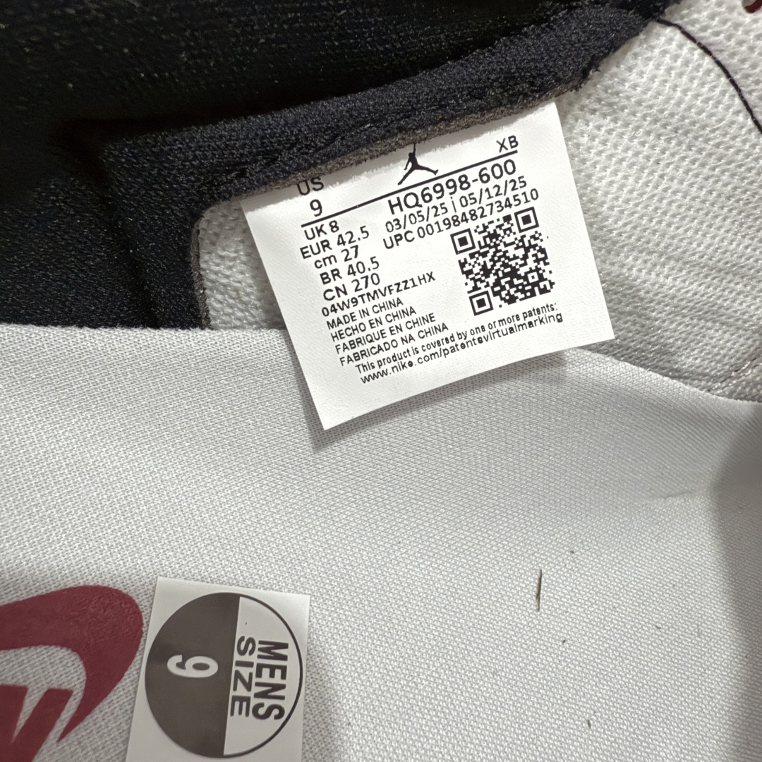 【纯原】Air Jordan 1 Low og AJ1乔1低帮男子文化篮球鞋 白红芝加哥 HQ6998-