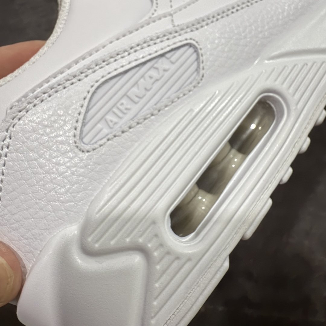 图片[2]-【Max纯原版】Nike Air Max 90 Leather 舒适时尚减震耐磨透气 低帮 气垫 休闲跑步鞋 男款 纯白 货号：CZ5594-100 顶级90款问市 开发数月 原版开发 多道QC质检 鞋型完美复刻 原厂级别工艺 正确色卡 正确气垫蓝光 正确大底 独家私模 采用进口头层牛皮拼接 定位高端市场 行业标杆工艺 尺码：39 40 40.5 41 42 42.5 43 44 44.5 45 46-选品中心