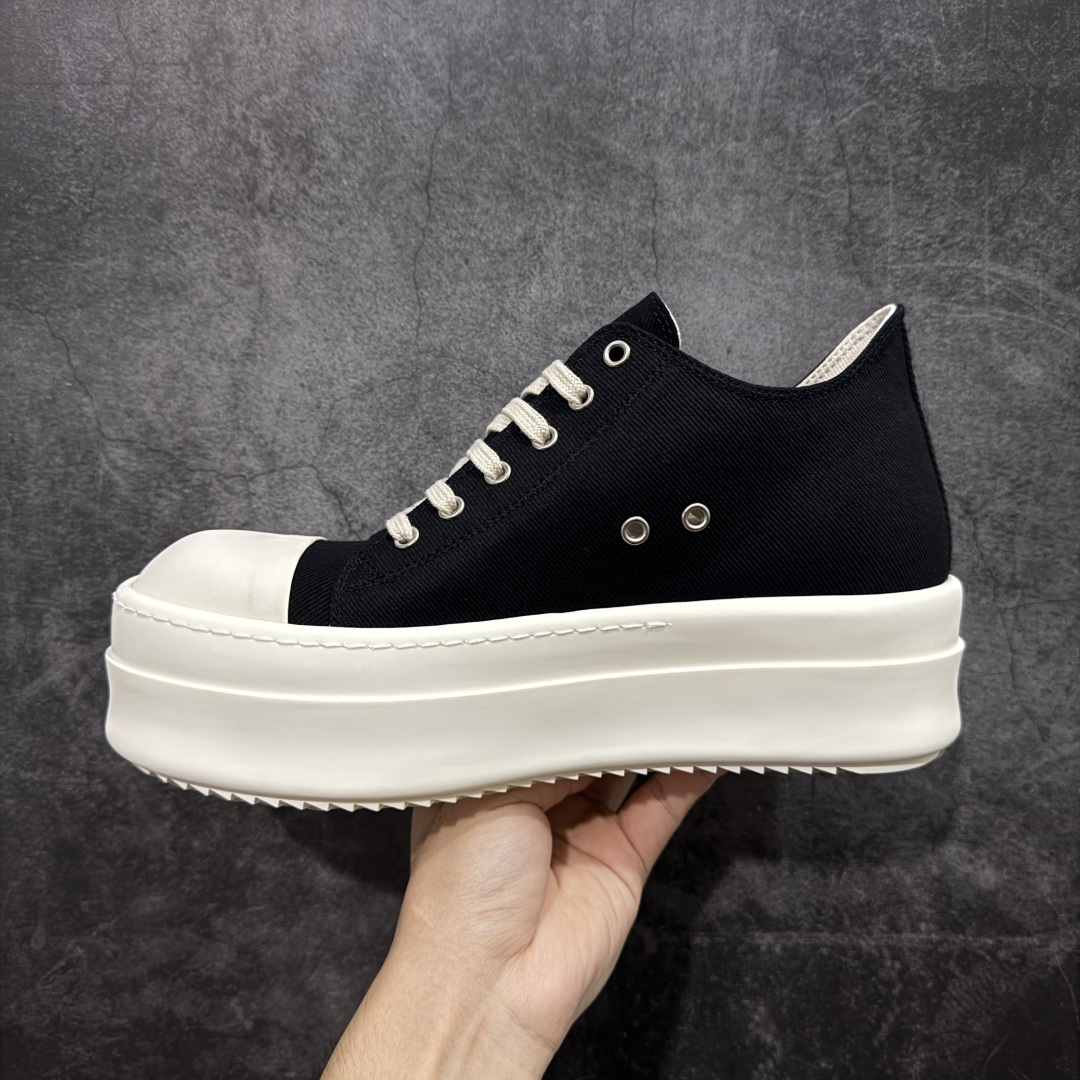 图片[2]-【莞产G版】帆布大匡威RO / Rick Owens DRKSHDW 瑞克·欧文斯 大匡威/低帮厚底/ 水洗牛仔帆布 低帮 西瓜头 【皮料】 东莞原厂进口全新2025年新材质““水洗牛仔斜纹帆布” 【鞋带】 鞋带采用水染定织法工艺，高密度之下，透出光泽感！ 【鞋头】软糯，轻轻按压有牛皮细细的纹理质感！ 【鞋底】TPU大底奶香味！硬度、肤感一比一！鞋底logo钢印清晰正确！ 【鞋垫】独家私人开模压印！牛皮贴面，双层复合！ 【尺码】 ：36 37 38 39 40 41 42 43 44 45 46！-选品中心