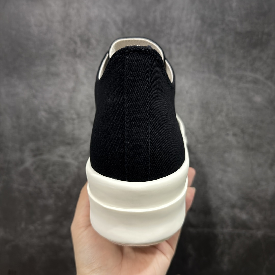 图片[4]-【莞产G版】帆布大匡威RO / Rick Owens DRKSHDW 瑞克·欧文斯 大匡威/低帮厚底/ 水洗牛仔帆布 低帮 西瓜头 【皮料】 东莞原厂进口全新2025年新材质““水洗牛仔斜纹帆布” 【鞋带】 鞋带采用水染定织法工艺，高密度之下，透出光泽感！ 【鞋头】软糯，轻轻按压有牛皮细细的纹理质感！ 【鞋底】TPU大底奶香味！硬度、肤感一比一！鞋底logo钢印清晰正确！ 【鞋垫】独家私人开模压印！牛皮贴面，双层复合！ 【尺码】 ：36 37 38 39 40 41 42 43 44 45 46！-选品中心