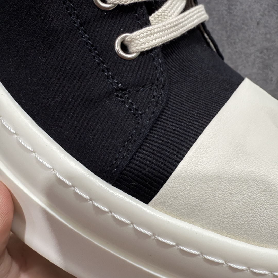 图片[4]-【莞产G版】帆布大匡威RO / Rick Owens DRKSHDW 瑞克·欧文斯 大匡威/低帮厚底/ 水洗牛仔帆布 低帮 西瓜头 【皮料】 东莞原厂进口全新2025年新材质““水洗牛仔斜纹帆布” 【鞋带】 鞋带采用水染定织法工艺，高密度之下，透出光泽感！ 【鞋头】软糯，轻轻按压有牛皮细细的纹理质感！ 【鞋底】TPU大底奶香味！硬度、肤感一比一！鞋底logo钢印清晰正确！ 【鞋垫】独家私人开模压印！牛皮贴面，双层复合！ 【尺码】 ：36 37 38 39 40 41 42 43 44 45 46！-选品中心