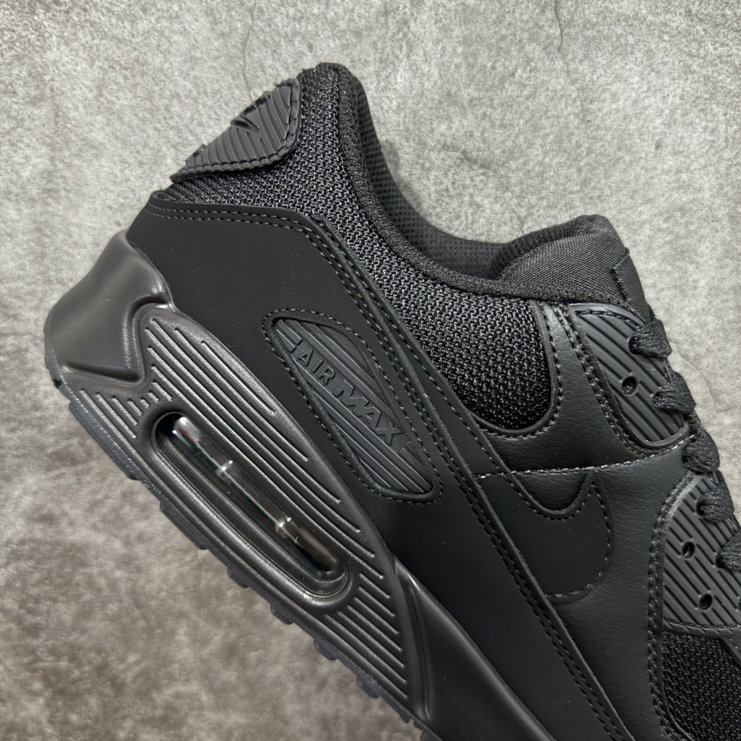 【纯原】Nike Air Max 90 舒适 复古 合成革减震防滑透气 低帮 休闲跑步鞋 黑色 CN84