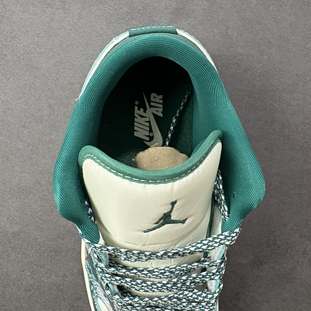 【纯原】Stussy x Air Jordan 1 Low 斯图西 x AJ1 低帮 绿白色 AJ1 乔